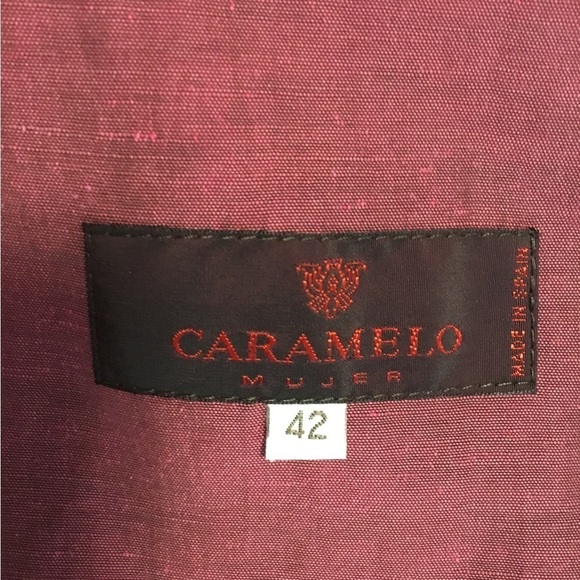 Caramelo dark magenta color one button duster Sz 42. Spain - Picture 4 of 9